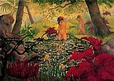 Paul Ranson Canvas Paintings - The Bathing Place